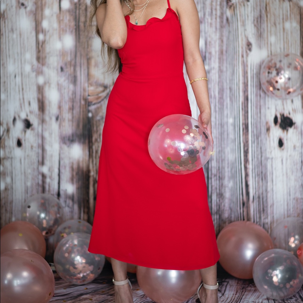 Size 00 wilfred mini dress in Goji Berry color